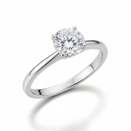 Solitaire Crystal Ring