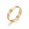 Gold Bangle Bracelet Set of 3